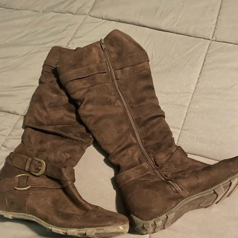 Tall dress boots.